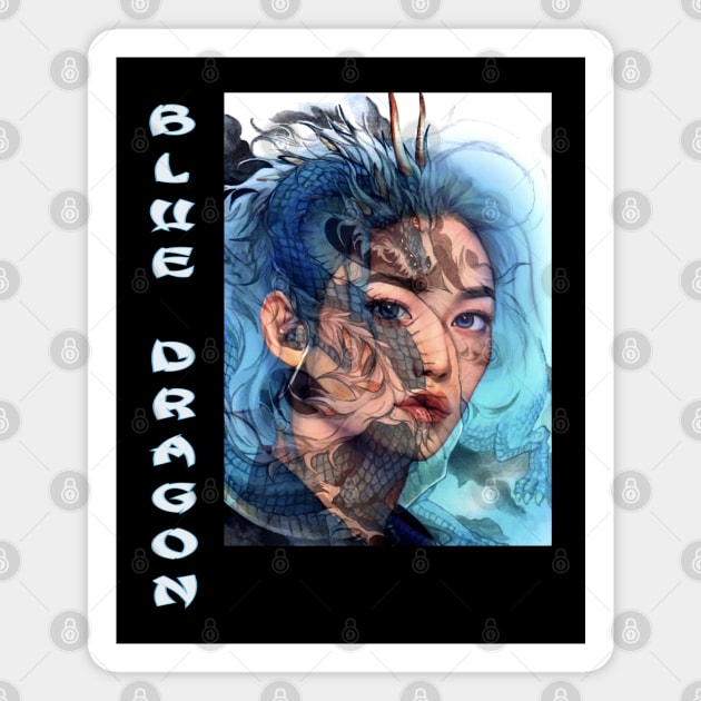 K-pop Fan Art Felix - 5 Stars - Blue Dragon Yongbokie Magnet by ArtFulArts